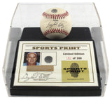 Giants Gaylord Perry Signed Thumbprint Baseball LE #'d/200 w/ Display Case BAS