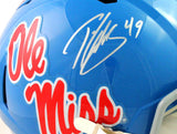 Patrick Willis Autographed Ole Miss Full Size Speed Helmet- Beckett W *Silver