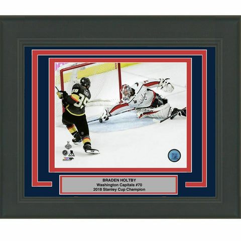Framed BRADEN HOLTBY Save Washington Capitals Stanley Cup 8x10 Photo Matted #2