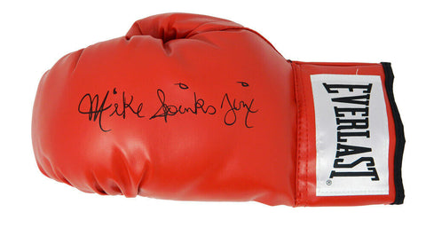 MICHAEL (MIKE) SPINKS Signed Everlast Red Boxing Glove w/Jinx - SCHWARTZ
