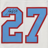 FRMD Eddie George Houston Oilers Signed Mitchell & Ness White Replica Jersey
