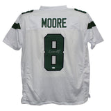 Elijah Moore Autographed/Signed Pro Style White XL Jersey Beckett BAS 33988