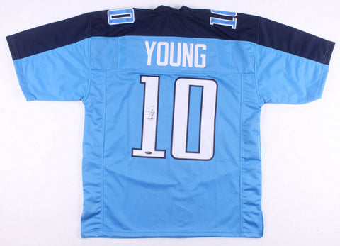 Vince Young Signed Tennessee Titans Jersey (TriStar Holo)2xPro Bowl Quarterback
