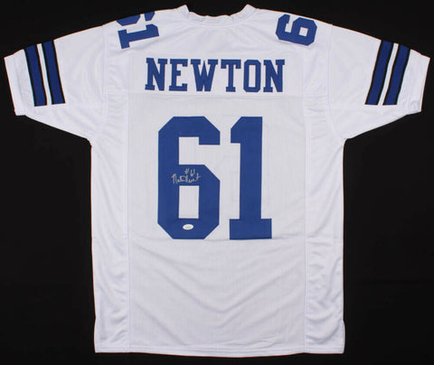 Nate Newton Signed Dallas Cowboys White Jersey (JSA COA) 3xSuper Bowl Champion