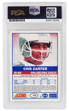 Cris Carter autographed Eagles 1989 Score RC Card #72 w/HOF'13 (PSA Encap)