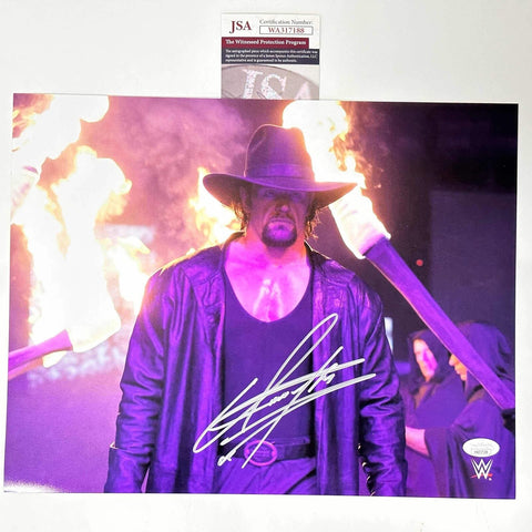 Autographed/Signed The Undertaker 11x14 WWE WWF Wrestling Photo JSA COA #1