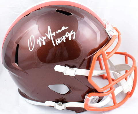 Ozzie Newsome Autographed Browns F/S Flash Speed Helmet w/HOF- Beckett W Holo