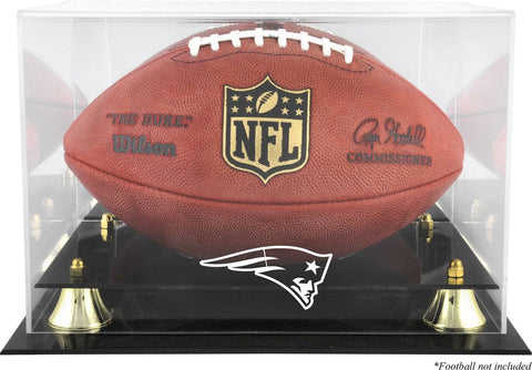 Patriots Team Logo Football Display Case - Fanatics