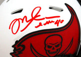 Mike Alstott Autographed Tampa Bay Bucs Lunar Speed Mini Helmet- Beckett W Holo