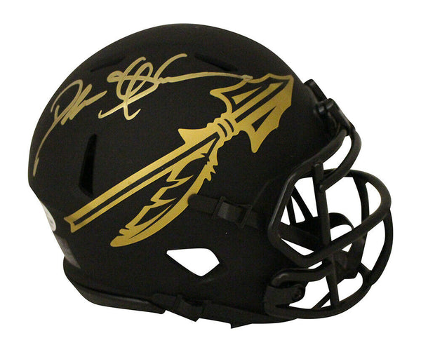 Deion Sanders Signed Florida State Seminoles Eclipse Mini Helmet BAS 29981