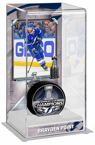 Brayden Point Lightning 2021 Stanley Cup Champs Logo Tall Hockey Puck Case