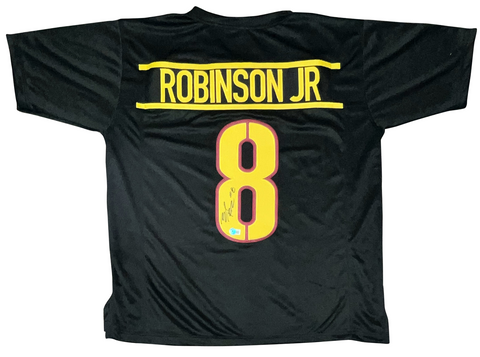 BRIAN ROBINSON JR SIGNED WASHINGTON COMMANDERS #8 BLACK JERSEY BECKETT