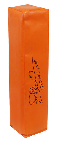 Joe Theismann Signed Orange Endzone Pylon w/83 NFL MVP - (SCHWARTZ SPORTS COA)