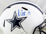 Amari Cooper Signed Dallas Cowboys F/S Flat White Speed Helmet- JSA W Auth *Blue