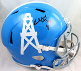 Earl Campbell Autographed Houston Oilers 60-62 TB Speed Helmet w/HOF-JSA W