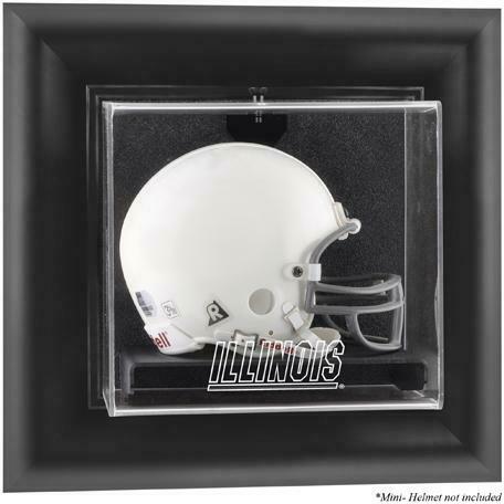 Illinois Black Framed Wall-Mountable Mini Helmet Display Case - Fanatics