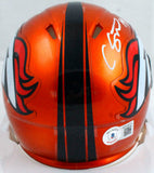 Courtland Sutton Autographed Broncos Flash Speed Mini Helmet-Beckett W Hologram