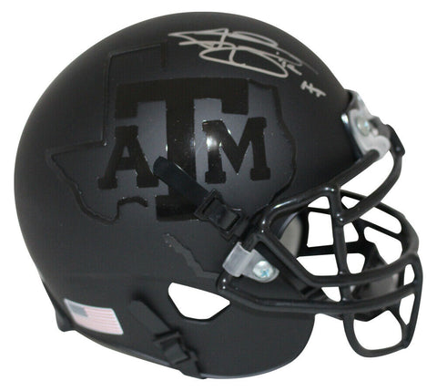 Johnny Manziel Signed Texas A&M Aggies Black Schutt Mini Helmet HT BAS 26759