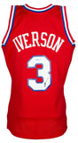 Allen Iverson Signed Philadelphia 76ers 2002-03 Red M&N Swingman Jersey PSA ITP