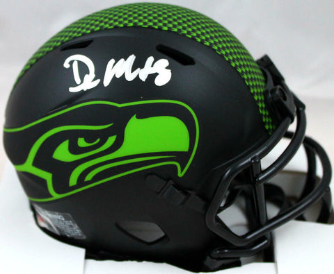 DK Metcalf Autographed Seahawks Eclipse Speed Mini Helmet-Beckett W Hologram