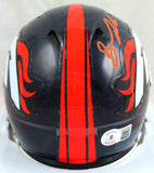 Drew Lock Autographed Denver Broncos Speed Mini Helmet-Beckett W Holo *Orange