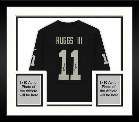 Frmd Henry Ruggs III LV Raiders Signed Black Game Jersey & "1st Vegas Pick" Insc