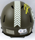 Hines Ward Signed Steelers Salute to Service Speed Mini Helmet-Beckett W Holo
