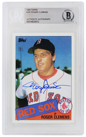 Roger Clemens autographed 1985 Topps Rookie Baseball Card #181 (Beckett)