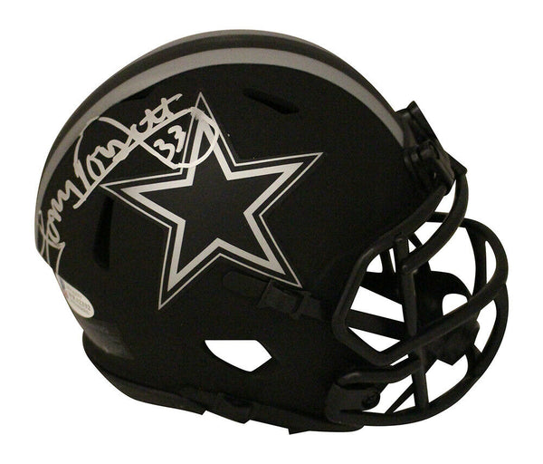 Tony Dorsett Autographed/Signed Dallas Cowboys Eclipse Mini Helmet BAS 31119