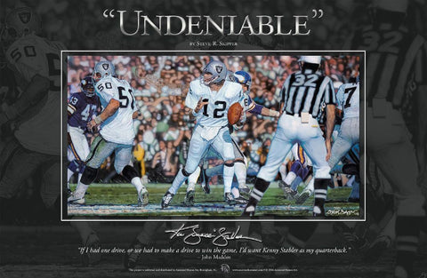 Steve Skipper Collection - "Undeniable" - Ken Stabler Oakland Raiders Poster