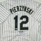 Autographed/Signed AJ A.J. PIERZYNSKI Chicago Pinstripe Baseball Jersey PSA COA