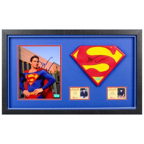 Dean Cain Autographed Superman 8x10 Photo 1:1 Scale Emblem Framed Display