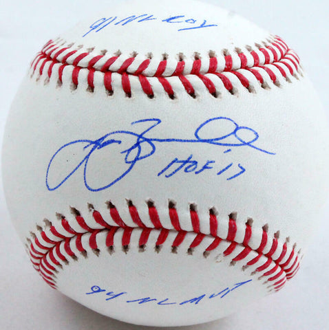 Jeff Bagwell Autographed Rawlings OML Baseball w/3 Insc.- TriStar Auth *Blue