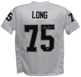 Howie Long Autographed/Signed Pro Style White XL Jersey Beckett 35811