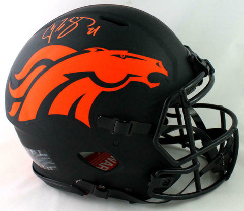 Champ Bailey Signed Broncos F/S Eclipse Authentic Helmet- Beckett W Auth *Orange