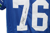 Steve Hutchinson Autographed/Signed Pro Style Blue XL Jersey HOF BAS 28646