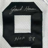 Framed Autographed/Signed Jack Ham HOF 88 33x42 Pittsburgh White Jersey JSA COA