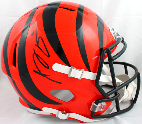 AJ Green Autographed Bengals F/S Speed Helmet-Beckett W Hologram *Black