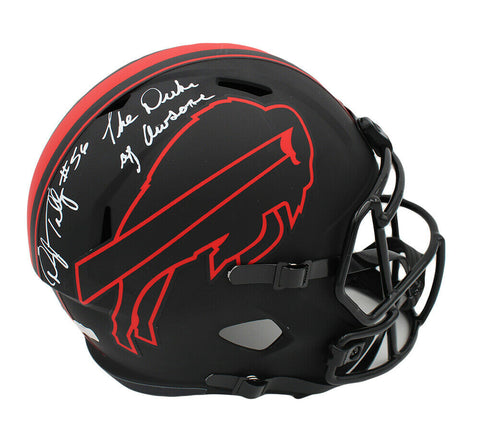 Darryl Talley Signed Buffalo Bills Speed Full Size Eclipse Helmet - Inscription