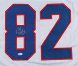 Don Beebe Signed Bills White Jersey (Beckett COA) Buffalo Receiver (1989-1994)