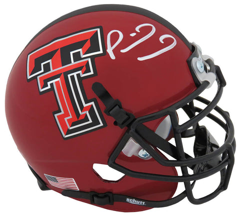 Patrick Mahomes Signed Texas Tech Red Schutt Mini Helmet (Beckett HOLO & COA)