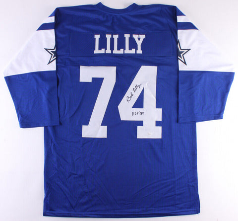 Bob Lilly Signed Dallas Cowboys Throwback Jersey Inscribed "HOF 80" (JSA COA)