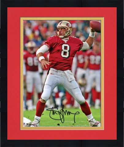 Framed Steve Young San Francisco 49ers Autographed 8" x 10" Throwing Photograph