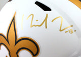 Michael Thomas Signed Saints Authentic Lunar F/S Helmet- Beckett W Holo *Gold