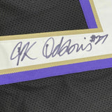 FRAMED Autographed/Signed JK J.K. Dobbins 33x42 Black Football Jersey JSA COA