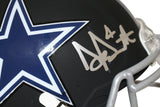 Dak Prescott Autographed Dallas Cowboys Authentic Black Matte Helmet JSA 28101