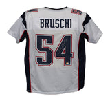 Tedy Bruschi Autographed/Signed Pro Style White XL Jersey Beckett 37010