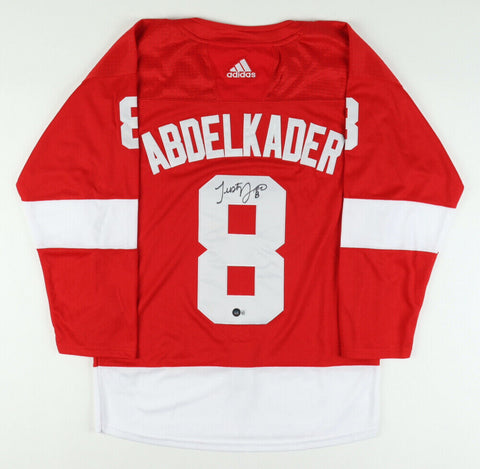 Justin Abdelkader Signed Detroit Red Wings Jersey (Beckett) 08 Stanley Cup Champ