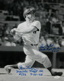 Paul Foytack & Jim Lonborg Autographed 11x14 Mantle Swinging Photo- JSA Auth