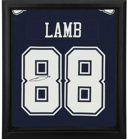 CeeDee Lamb Dallas Cowboys Framed Autographed Navy Nike Limited Jersey Shadowbox